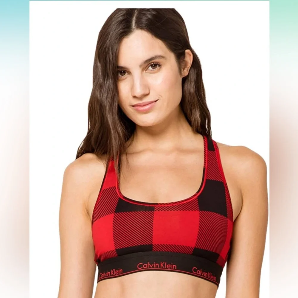 Calvin Klein Red and Black Modern Unlined Bra
